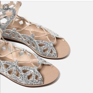 Zara glitter sandals